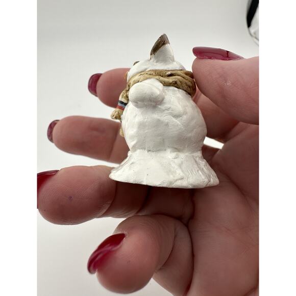 Wee Forest Folk "Snowman and Friend" M-084 AP 1982 Blue Snow Suit - Picture 7 of 10